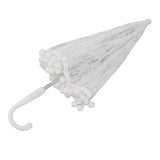 White Lace Umbrella Vintage Wedding Bridal Lace Parasol Children's Photo Costume Lace Umbrella for Photography Props 51322 G
