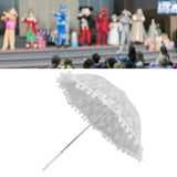 White Lace Umbrella Vintage Wedding Bridal Lace Parasol Children's Photo Costume Lace Umbrella for Photography Props 51322 G