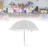 White Lace Umbrella Vintage Wedding Bridal Lace Parasol Children's Photo Costume Lace Umbrella for Photography Props 51322 G