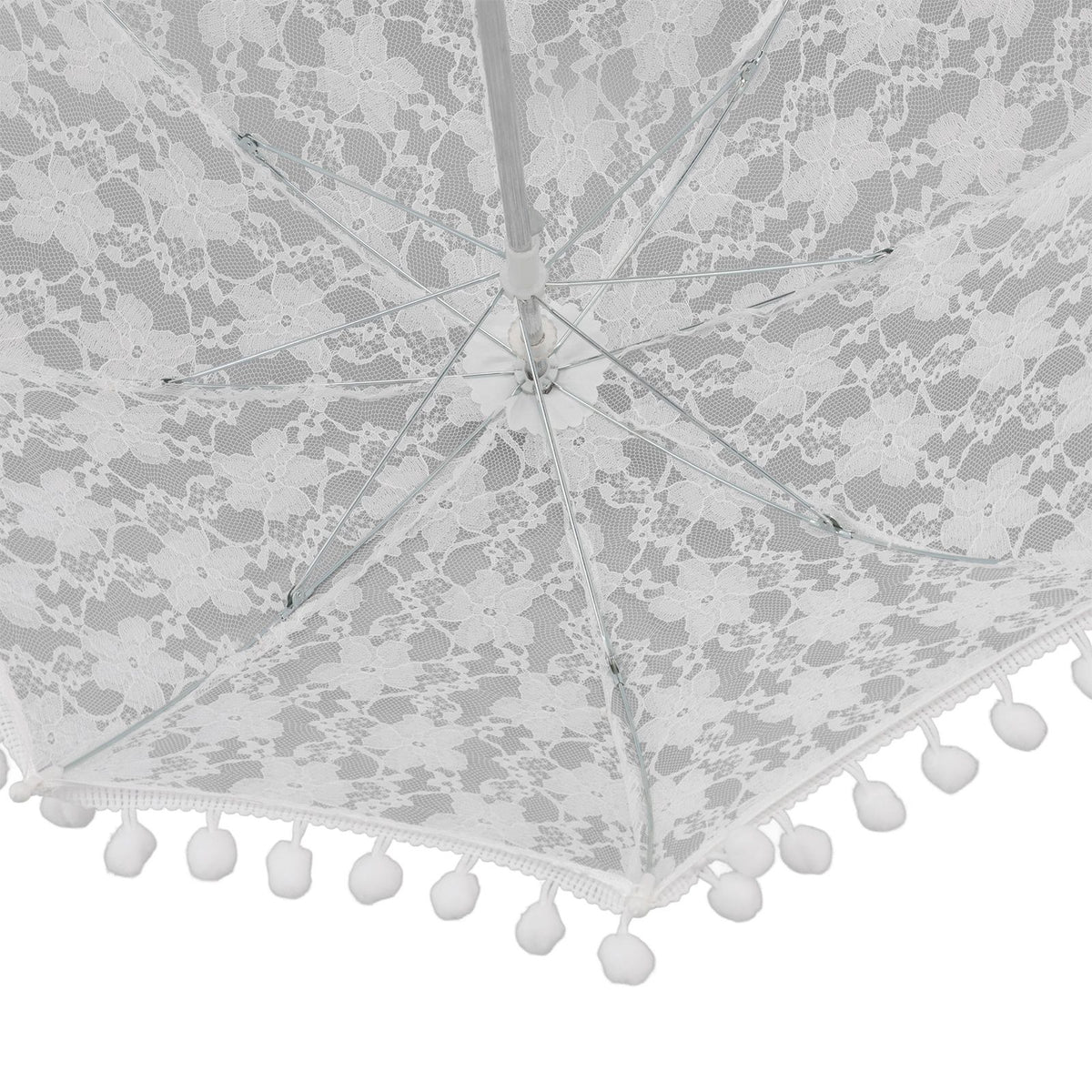 White Lace Umbrella Vintage Wedding Bridal Lace Parasol Children's Photo Costume Lace Umbrella for Photography Props 51322 G