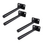 4 PCS Hidden Floating Shelf Bracket Round Wall Mount Shelf Supports Invisible Fixed Floating Holder A 01 2 Holes Black 150mm