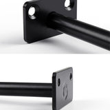 4 PCS Hidden Floating Shelf Bracket Round Wall Mount Shelf Supports Invisible Fixed Floating Holder A 01 2 Holes Black 150mm