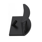 10PCS Adhesive Hat Hooks Modern Minimalist Strong Transparent Adhesive Hat Rack for Wall Black - 45-Degree Angle