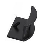 10PCS Adhesive Hat Hooks Modern Minimalist Strong Transparent Adhesive Hat Rack for Wall Black - Rear View