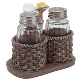 Chef Stature Holder Decorative Synthetic Resin Ingenious Vivid Chef Figurine Holder with 2 Glass Sauce Bottle - Low Angle