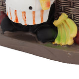 Chef Stature Holder Decorative Synthetic Resin Ingenious Vivid Chef Figurine Holder with 2 Glass Sauce Bottle