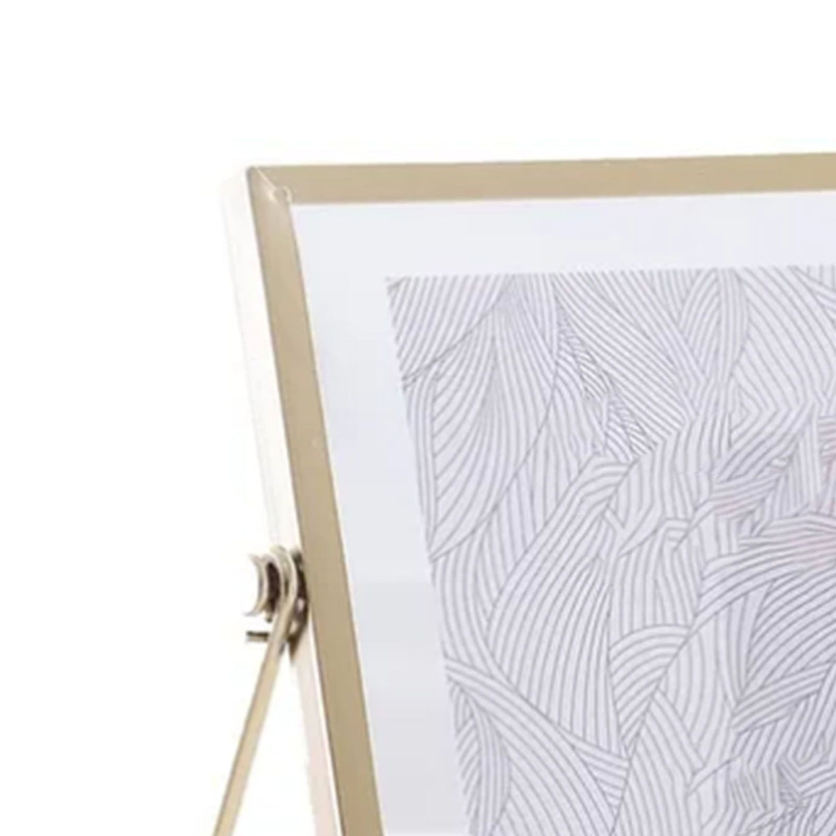Photo Frame Display Transparent Glass Iron Support Tabletop Dried Flower Frame for Home Decorations 4 Inches