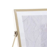 Photo Frame Display Transparent Glass Iron Support Tabletop Dried Flower Frame for Home Decorations 4 Inches