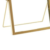 Photo Frame Display Transparent Glass Iron Support Tabletop Dried Flower Frame for Home Decorations 6 Inches - Close-Up Angle