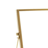 Photo Frame Display Transparent Glass Iron Support Tabletop Dried Flower Frame for Home Decorations 6 Inches - Low Angle