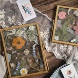Photo Frame Display Transparent Glass Iron Support Tabletop Dried Flower Frame for Home Decorations 6 Inches - Extra Image