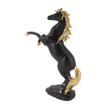 Horse Sculpture Ornament Decorative Auspicious Wealth Craft Resin Standing Horse Statue for Cabinet Living Room Office - Front View