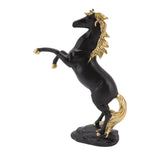 Horse Sculpture Ornament Decorative Auspicious Wealth Craft Resin Standing Horse Statue for Cabinet Living Room Office - Side View