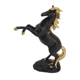 Horse Sculpture Ornament Decorative Auspicious Wealth Craft Resin Standing Horse Statue for Cabinet Living Room Office