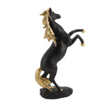 Horse Sculpture Ornament Decorative Auspicious Wealth Craft Resin Standing Horse Statue for Cabinet Living Room Office - 45-Degree Angle
