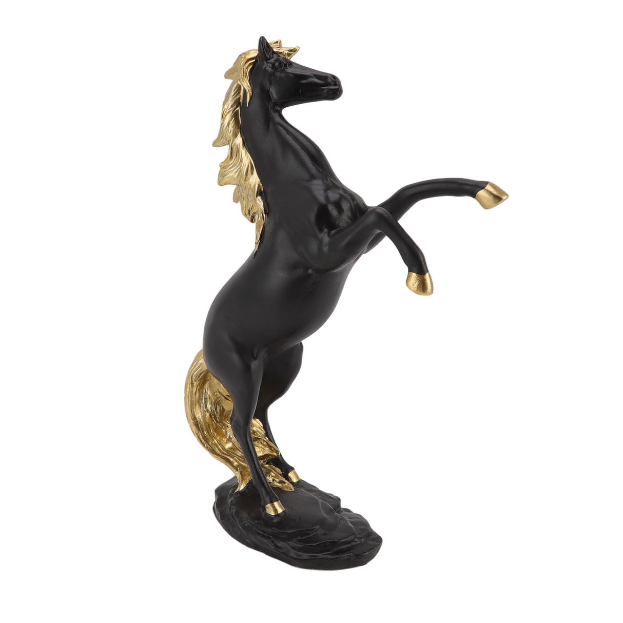 Horse Sculpture Ornament Decorative Auspicious Wealth Craft Resin Standing Horse Statue for Cabinet Living Room Office