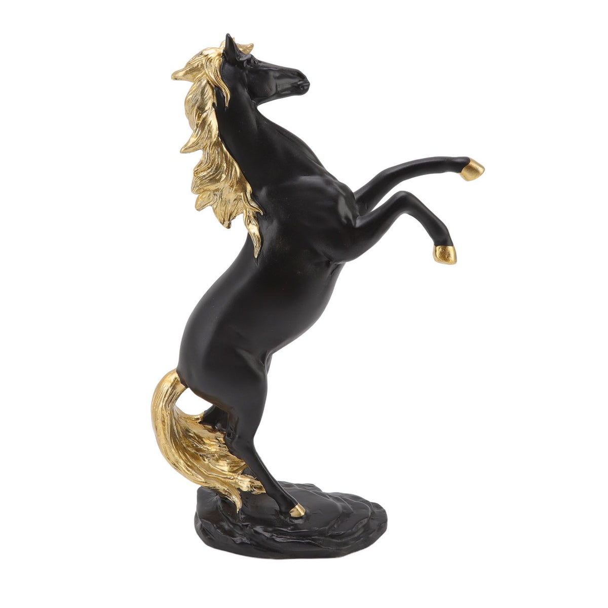 Horse Sculpture Ornament Decorative Auspicious Wealth Craft Resin Standing Horse Statue for Cabinet Living Room Office