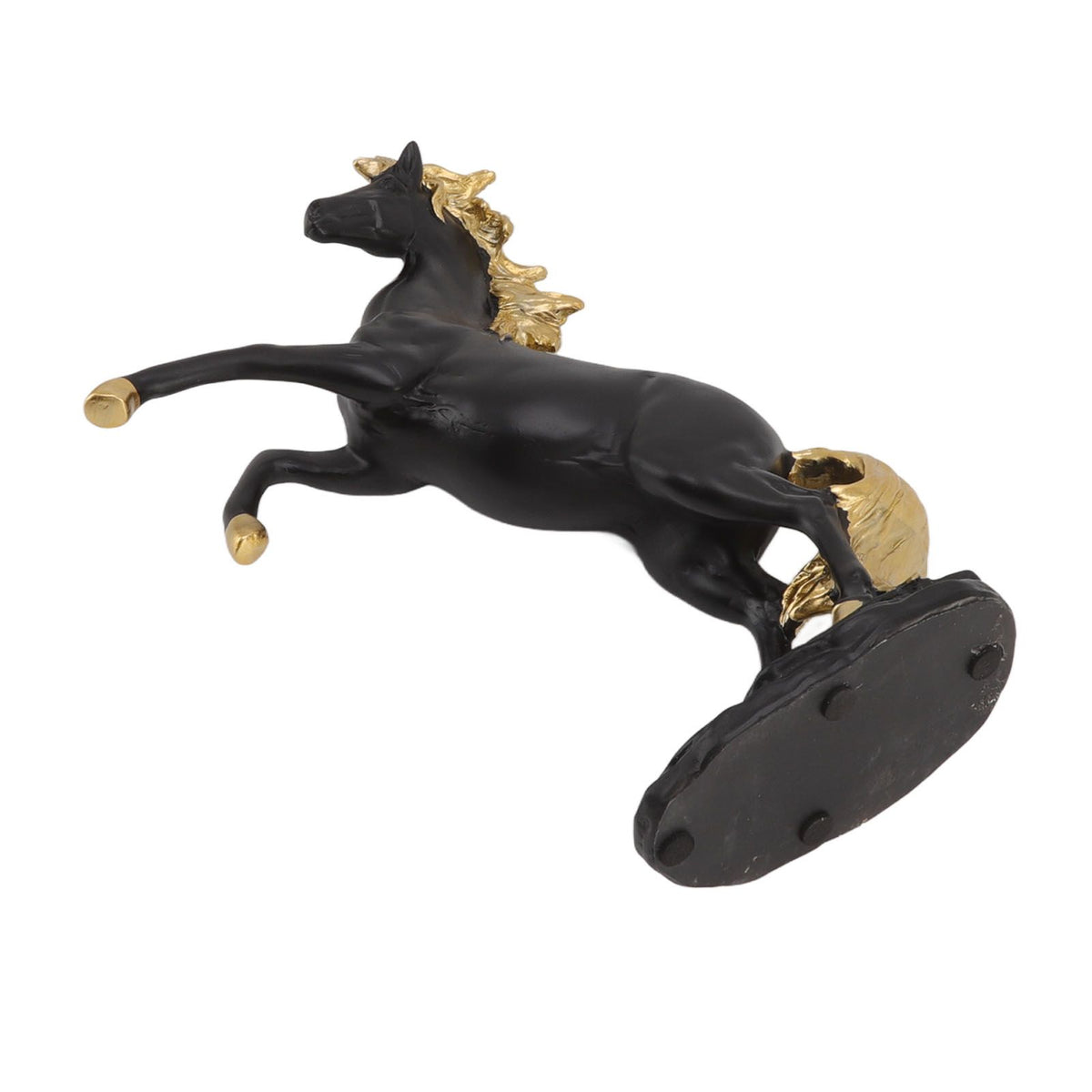 Horse Sculpture Ornament Decorative Auspicious Wealth Craft Resin Standing Horse Statue for Cabinet Living Room Office