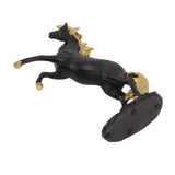 Horse Sculpture Ornament Decorative Auspicious Wealth Craft Resin Standing Horse Statue for Cabinet Living Room Office