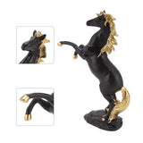Horse Sculpture Ornament Decorative Auspicious Wealth Craft Resin Standing Horse Statue for Cabinet Living Room Office