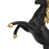 Horse Sculpture Ornament Decorative Auspicious Wealth Craft Resin Standing Horse Statue for Cabinet Living Room Office