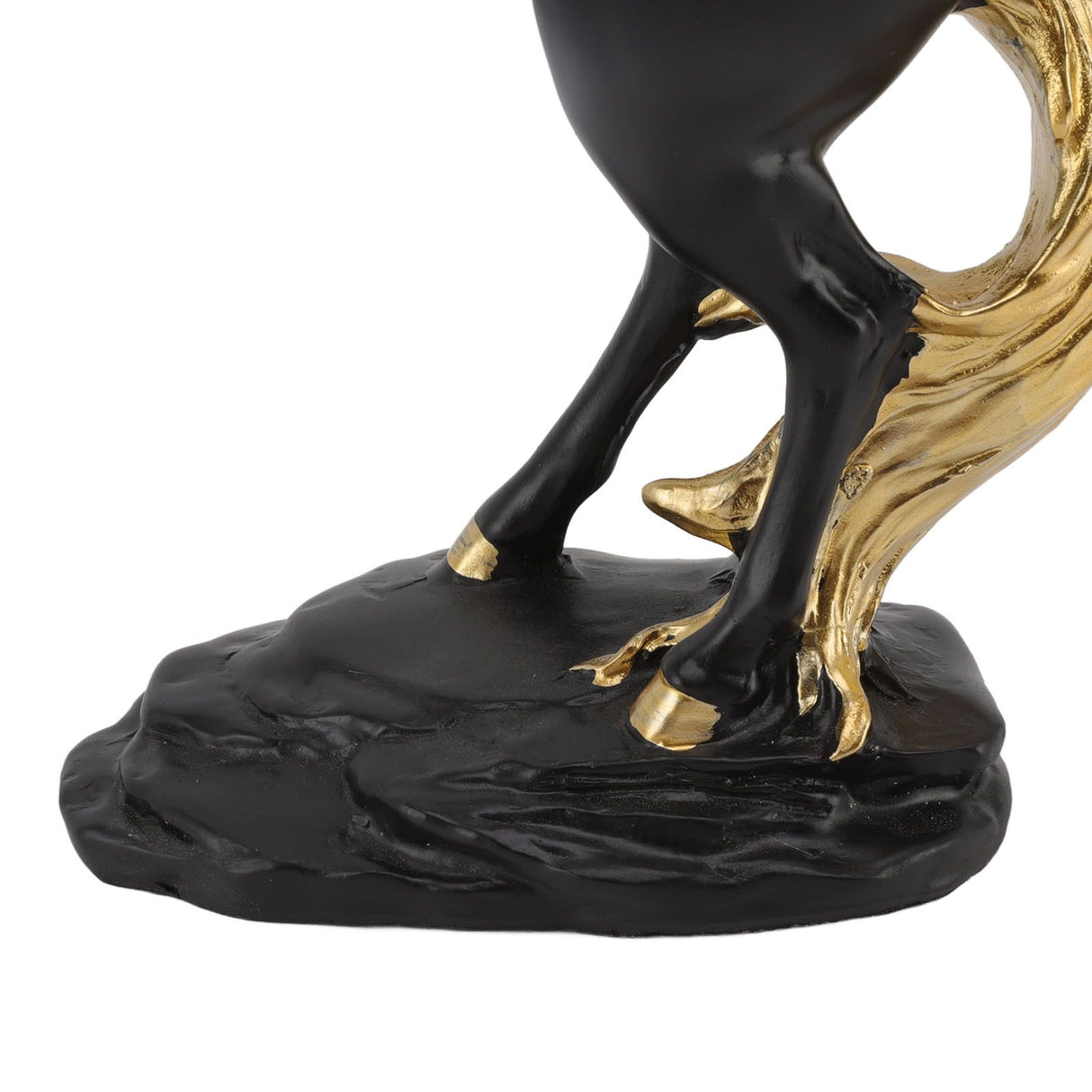 Horse Sculpture Ornament Decorative Auspicious Wealth Craft Resin Standing Horse Statue for Cabinet Living Room Office