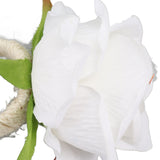 4PCS Rose Napkin Ring Simulated Plastic Reusable Vine Design Napkin Holder Ring for Restaurant White