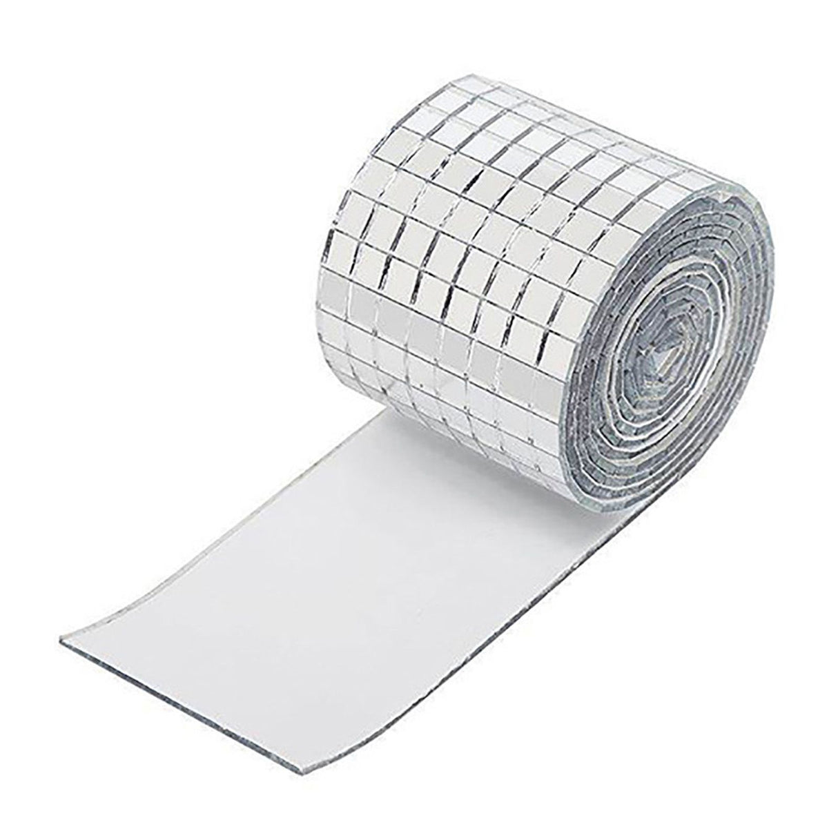 3PCS Mirror Mosaic Tiles Silver 1464 Grains Acrylic Self Adhesive 4x100cm Mirror Tiles Sticker for Handmade Crafts
