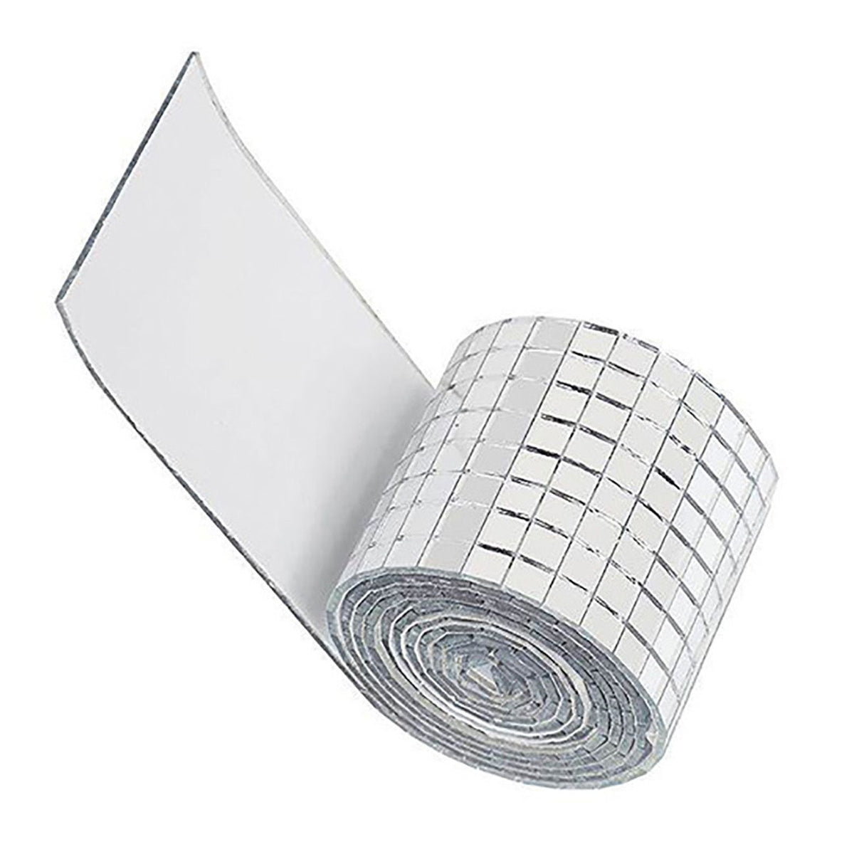 3PCS Mirror Mosaic Tiles Silver 1464 Grains Acrylic Self Adhesive 4x100cm Mirror Tiles Sticker for Handmade Crafts