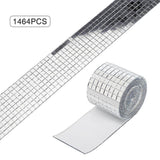 3PCS Mirror Mosaic Tiles Silver 1464 Grains Acrylic Self Adhesive 4x100cm Mirror Tiles Sticker for Handmade Crafts - Close-Up Angle