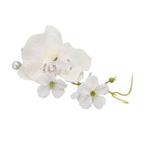5 Pcs Groom Boutonniere Elegant Men Wedding Flower Lifelike Permanent Reusable Artificial Brooch Flower White