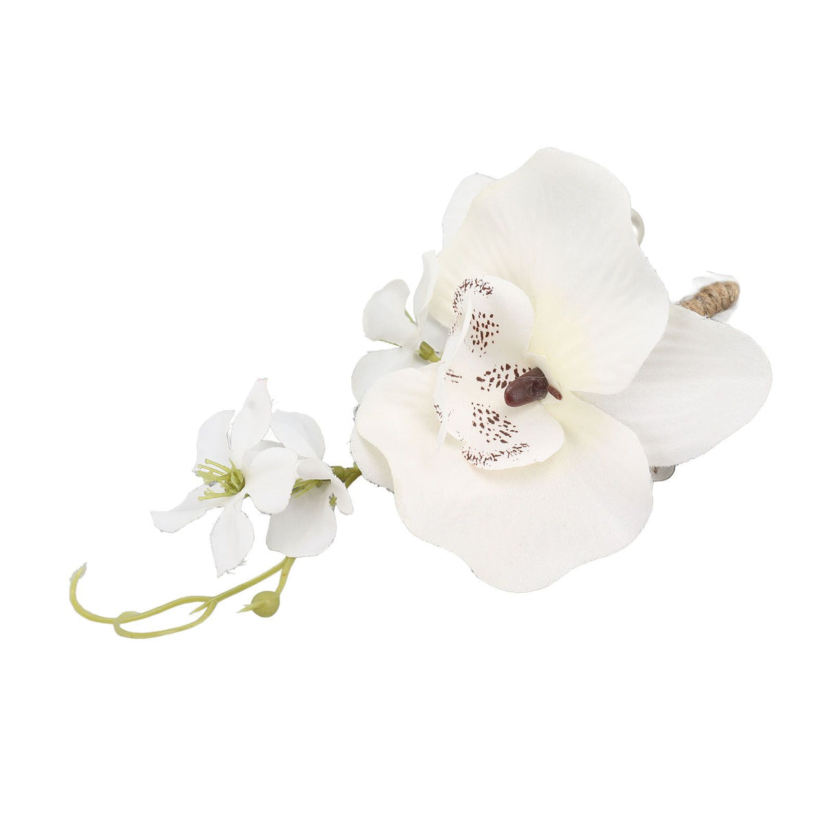 5 Pcs Groom Boutonniere Elegant Men Wedding Flower Lifelike Permanent Reusable Artificial Brooch Flower White