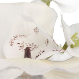 5 Pcs Groom Boutonniere Elegant Men Wedding Flower Lifelike Permanent Reusable Artificial Brooch Flower White - Extra Image