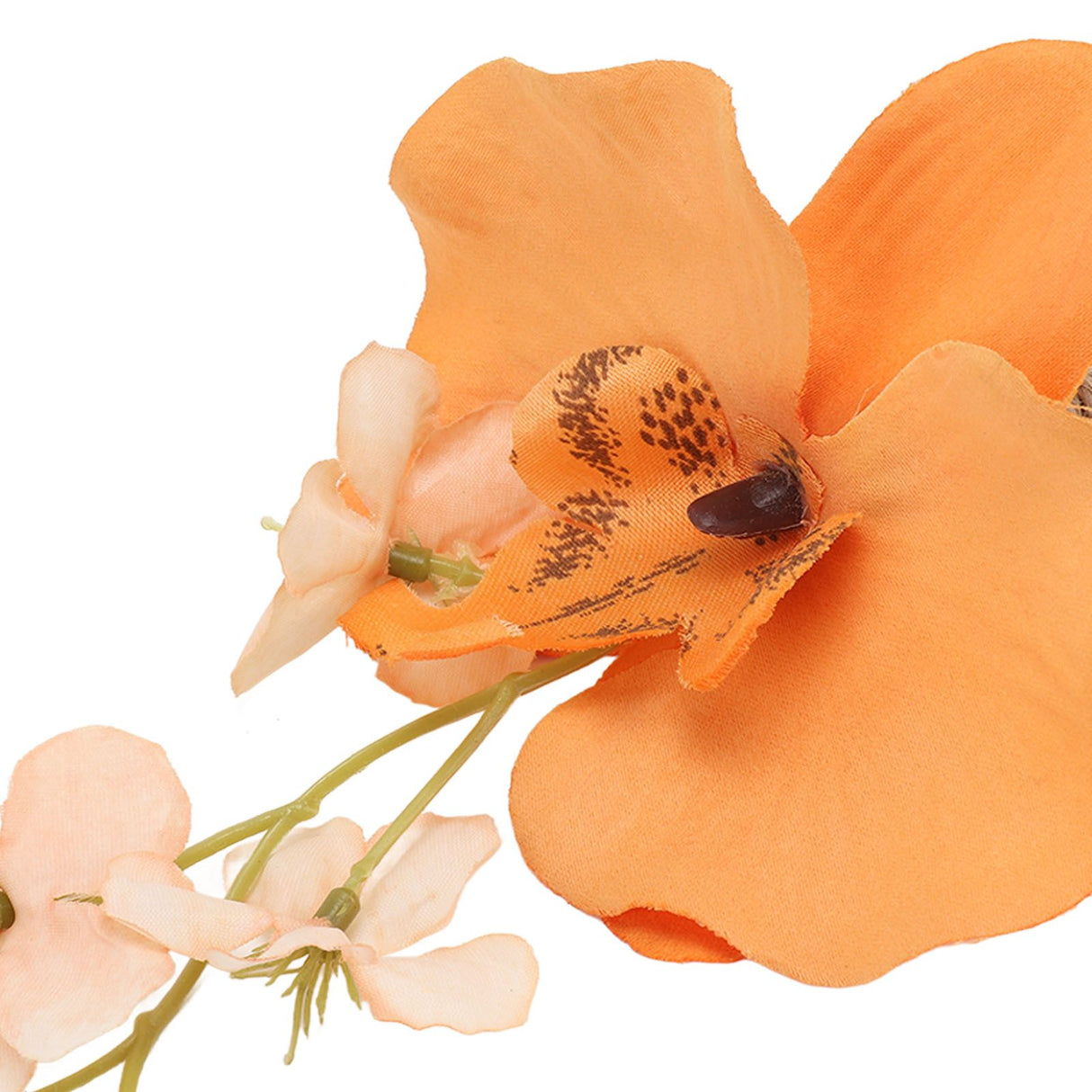 5 Pcs Groom Boutonniere Elegant Men Wedding Flower Lifelike Permanent Reusable Artificial Brooch Flower Orange