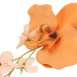 5 Pcs Groom Boutonniere Elegant Men Wedding Flower Lifelike Permanent Reusable Artificial Brooch Flower Orange - Extra Image