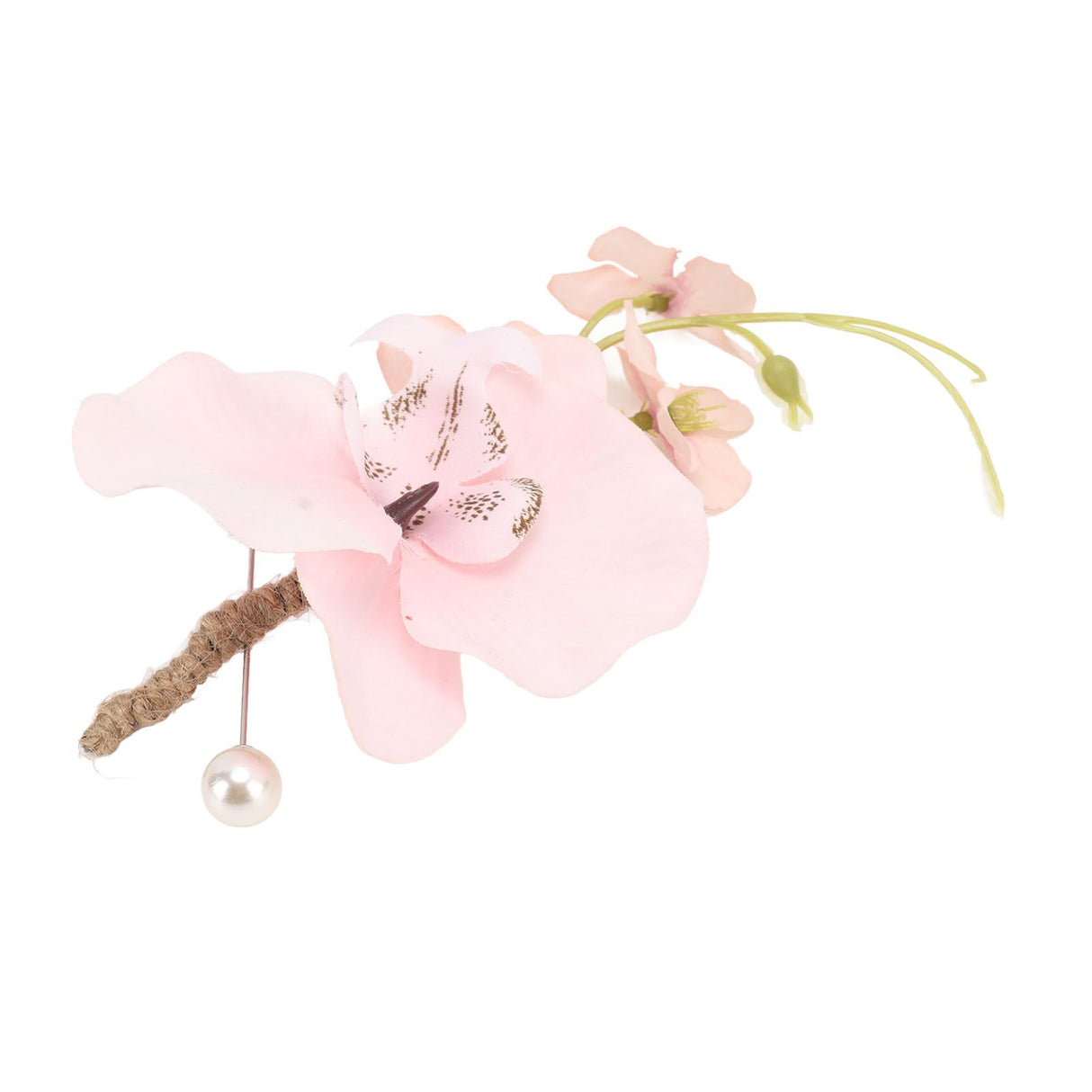 5 Pcs Groom Boutonniere Elegant Men Wedding Flower Lifelike Permanent Reusable Artificial Brooch Flower Pink