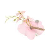 5 Pcs Groom Boutonniere Elegant Men Wedding Flower Lifelike Permanent Reusable Artificial Brooch Flower Pink - Extra Image