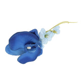 5 Pcs Groom Boutonniere Elegant Men Wedding Flower Lifelike Permanent Reusable Artificial Brooch Flower Blue - Low Angle