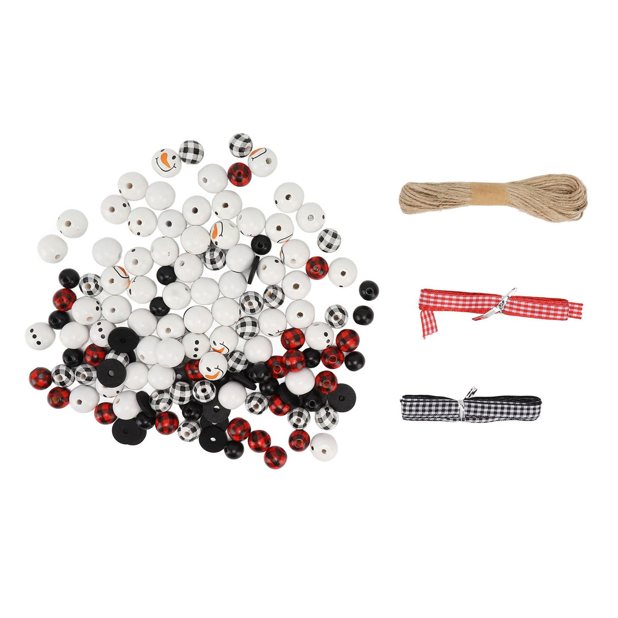 Christmas Beads Ornament DIY Making Printed Pattern Reliable Reusable Decorative Schima Superba Hanging Christmas Beads