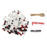 Christmas Beads Ornament DIY Making Printed Pattern Reliable Reusable Decorative Schima Superba Hanging Christmas Beads