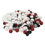 Christmas Beads Ornament DIY Making Printed Pattern Reliable Reusable Decorative Schima Superba Hanging Christmas Beads - Side View