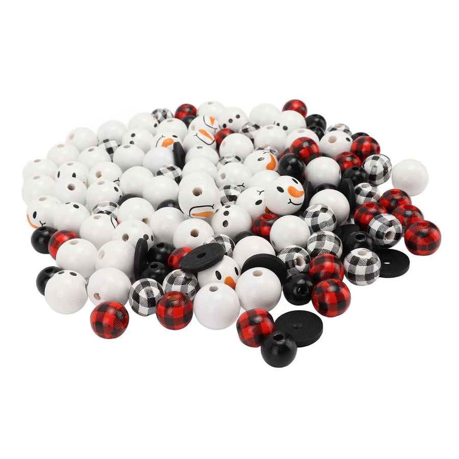 Christmas Beads Ornament DIY Making Printed Pattern Reliable Reusable Decorative Schima Superba Hanging Christmas Beads