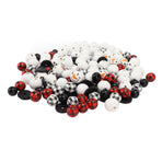 Christmas Beads Ornament DIY Making Printed Pattern Reliable Reusable Decorative Schima Superba Hanging Christmas Beads