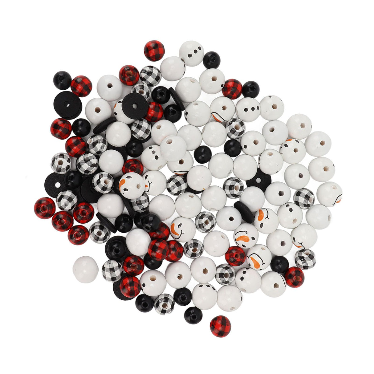 Christmas Beads Ornament DIY Making Printed Pattern Reliable Reusable Decorative Schima Superba Hanging Christmas Beads