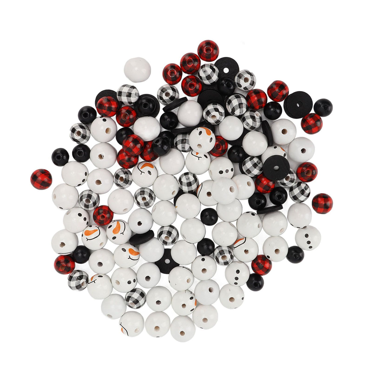 Christmas Beads Ornament DIY Making Printed Pattern Reliable Reusable Decorative Schima Superba Hanging Christmas Beads