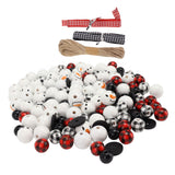 Christmas Beads Ornament DIY Making Printed Pattern Reliable Reusable Decorative Schima Superba Hanging Christmas Beads