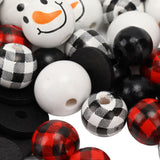 Christmas Beads Ornament DIY Making Printed Pattern Reliable Reusable Decorative Schima Superba Hanging Christmas Beads