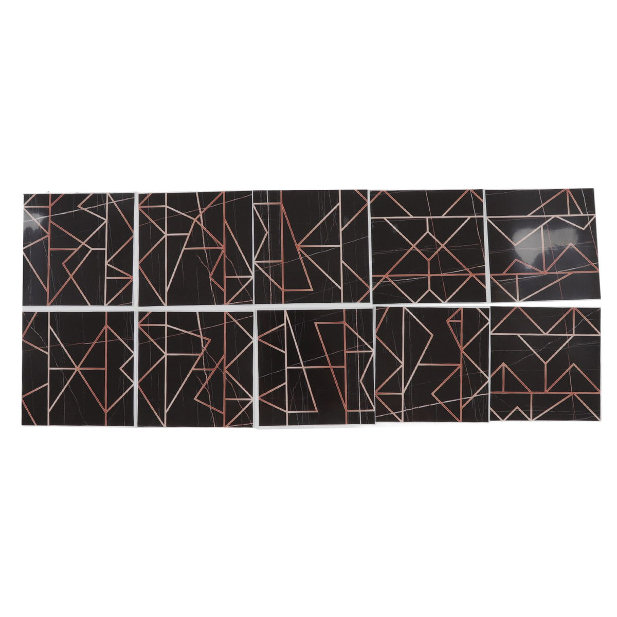10pcs Tile Sticker 15x15cm 3D Self Adhesive Backing Waterproof Oil Proof Decorative 0.26mm Thicker PVC Tile Decals