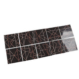 10pcs Tile Sticker 15x15cm 3D Self Adhesive Backing Waterproof Oil Proof Decorative 0.26mm Thicker PVC Tile Decals