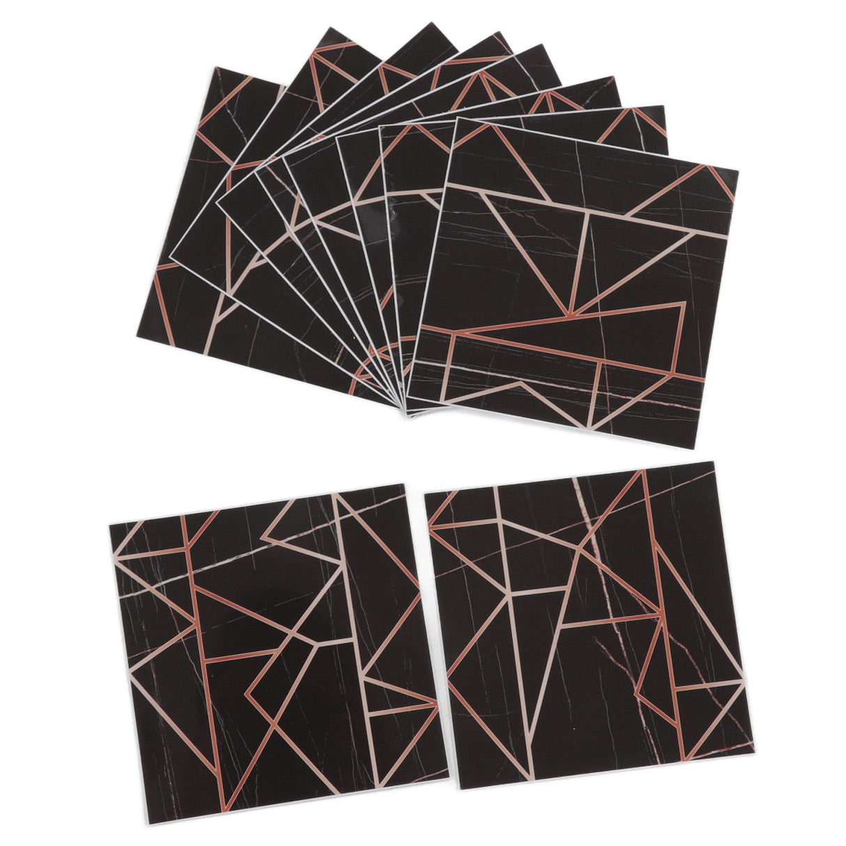 10pcs Tile Sticker 15x15cm 3D Self Adhesive Backing Waterproof Oil Proof Decorative 0.26mm Thicker PVC Tile Decals